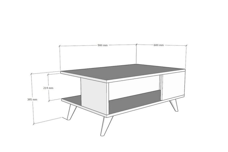 Yuka Sofabord 90 cm - Hvit Marmor - Møbler - Bord - Sofabord
