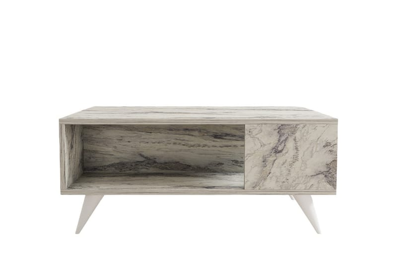 Yuka Sofabord 90 cm - Hvit Marmor - Møbler - Bord - Sofabord