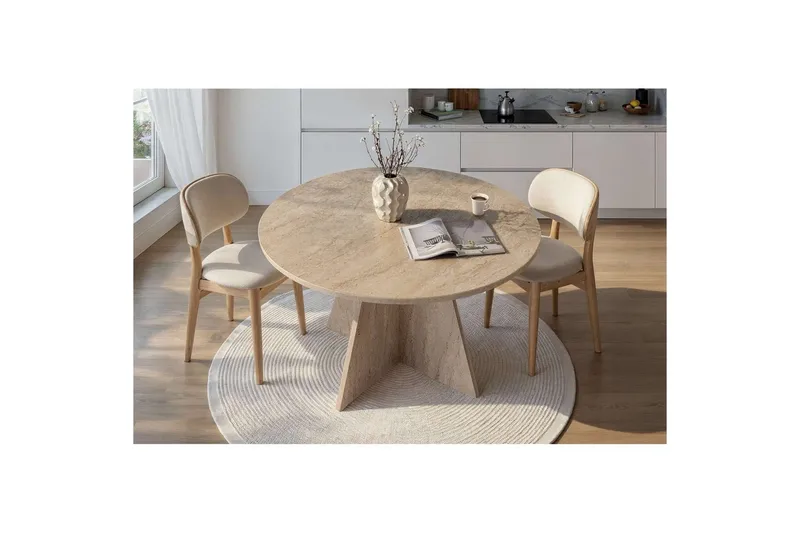Zalen Spisebord 120 cm - Beige - Møbler - Bord - Spisebord & kjøkkenbord