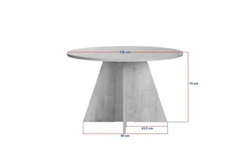 Zalen Spisebord 120 cm - Brun - Møbler - Bord - Spisebord & kjøkkenbord