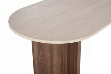 Zalen Spisebord 120x75x120 cm - Travertine Walnut - Møbler - Bord - Spisebord & kjøkkenbord