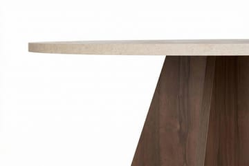 Zalen Spisebord 120x75x120 cm - Travertine Walnut - Møbler - Bord - Spisebord & kjøkkenbord