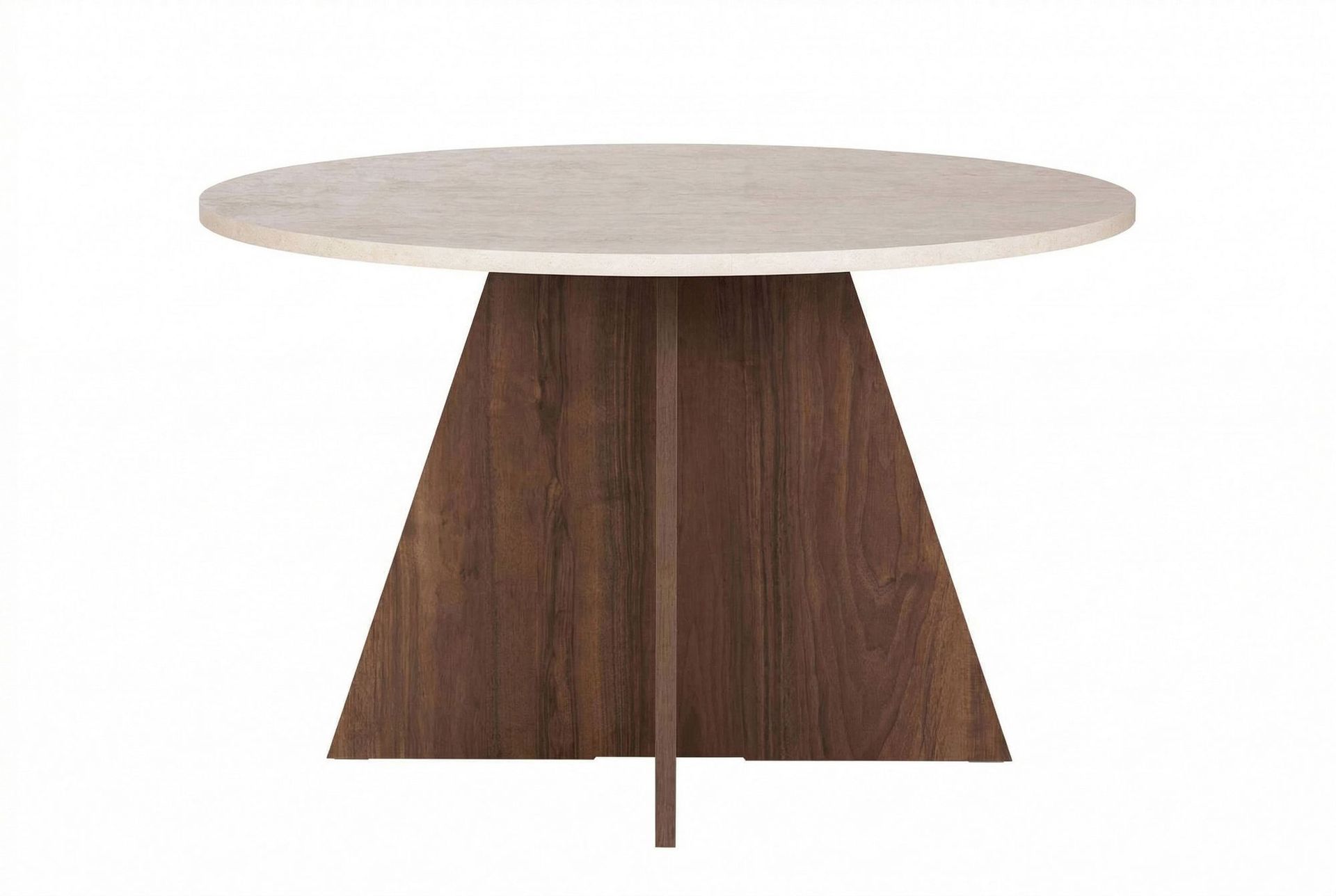 Zalen Spisebord 120x75x120 cm - Travertine Walnut