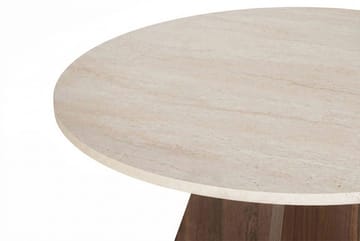 Zalen Spisebord 120x75x120 cm - Travertine Walnut - Møbler - Bord - Spisebord & kjøkkenbord
