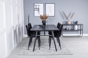 Zenazmi forlengbar spisegruppe 195 cm inkl. 6 Ypas stoler - Svart - Møbler - Bord - Spisegrupper