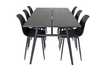 Zenazmi forlengbar spisegruppe 195 cm inkl. 6 Ypas stoler - Svart - Møbler - Bord - Spisegrupper