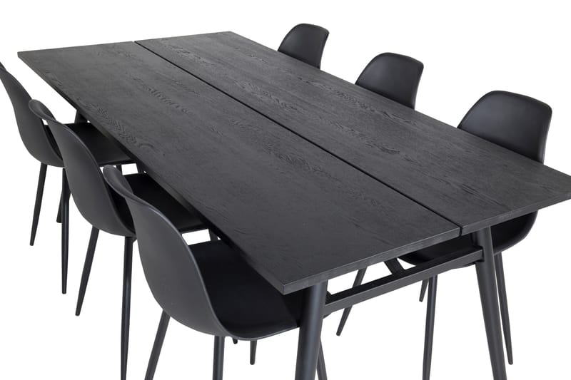 Zenazmi forlengbar spisegruppe 195 cm inkl. 6 Ypas stoler - Svart - Møbler - Bord - Spisegrupper