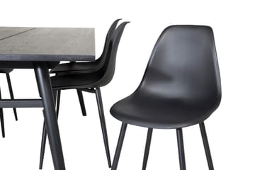 Zenazmi forlengbar spisegruppe 195 cm inkl. 6 Ypas stoler - Svart - Møbler - Bord - Spisegrupper