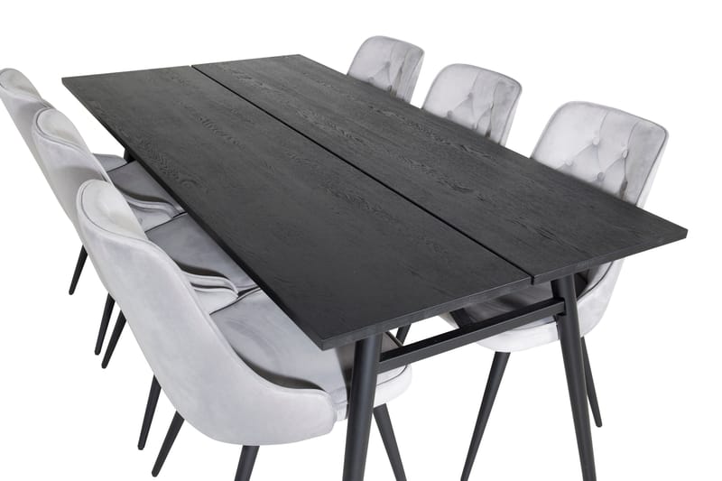 Zenazmi spisebord 195 cm med 6 stk. Valera Lyx fløyelsstoler - Møbler - Bord - Spisegrupper
