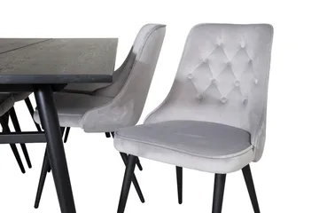 Zenazmi spisebord 195 cm med 6 stk. Valera Lyx fløyelsstoler - Møbler - Bord - Spisegrupper