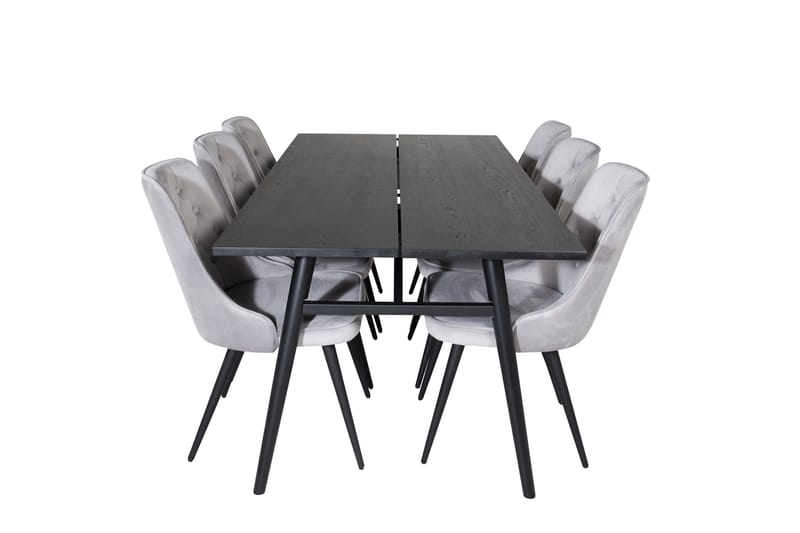 Zenazmi spisebord 195 cm med 6 stk. Valera Lyx fløyelsstoler - Møbler - Bord - Spisegrupper