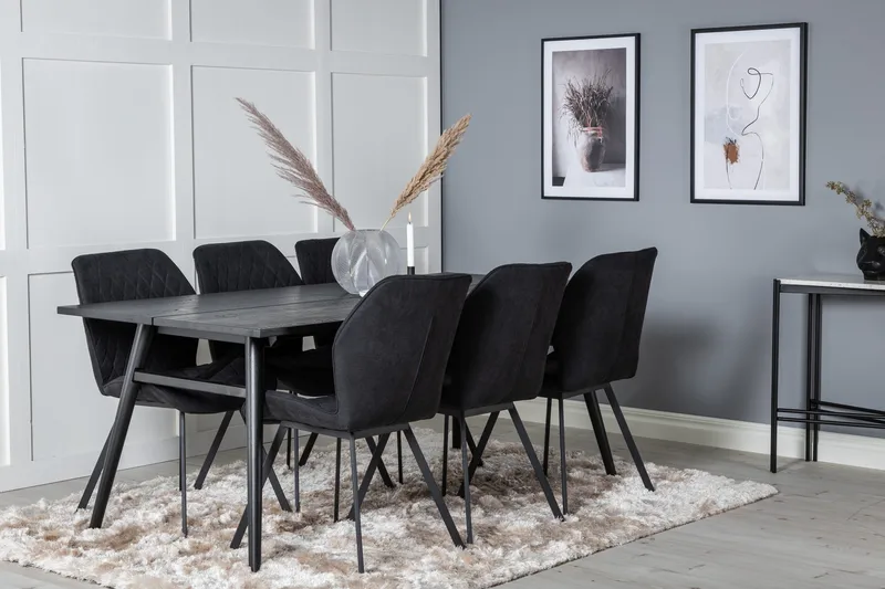 Zenazmi spisegruppe 195 cm + 6 stk. Sumoas spisestoler - Møbler - Bord - Spisegrupper