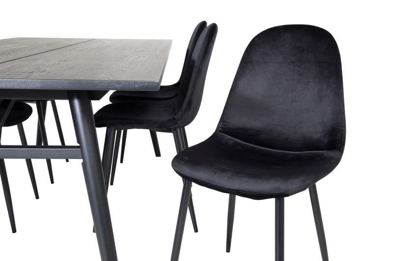 Zenazmi spisegruppe 195 cm inkl. 6 Pontus stoler - Svart - Møbler - Bord - Spisegrupper