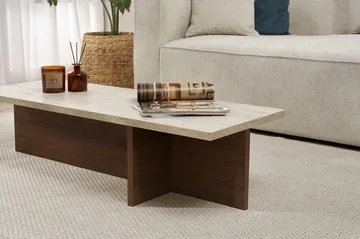 Zephral Sofabord 120x30x45 cm - Travertin, Milano Walnut - Møbler - Bord - Sofabord