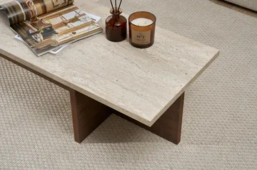 Zephral Sofabord 120x30x45 cm - Travertin, Milano Walnut - Møbler - Bord - Sofabord