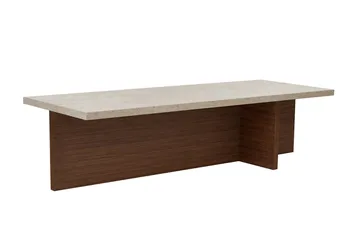 Zephral Sofabord 120x30x45 cm - Travertin, Milano Walnut - Møbler - Bord - Sofabord