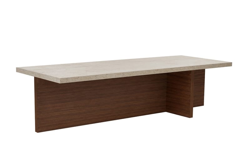 Zephral Sofabord 120x30x45 cm - Travertin, Milano Walnut - Møbler - Bord - Sofabord