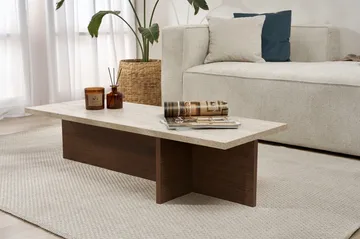 Zephral Sofabord 120x30x45 cm - Travertin, Milano Walnut - Møbler - Bord - Sofabord