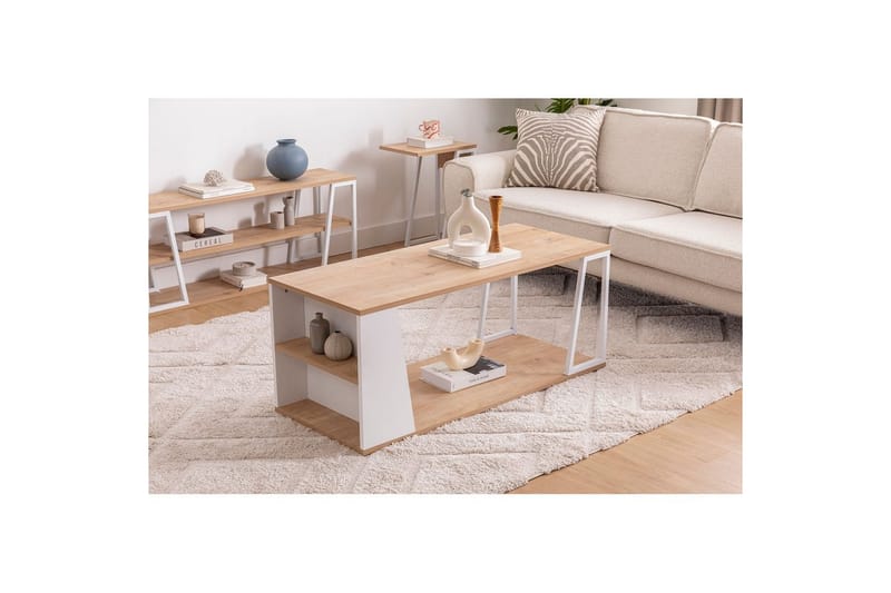 Zeric Stuebord 120 cm - Blå/Hvit - Møbler - Bord - Sofabord