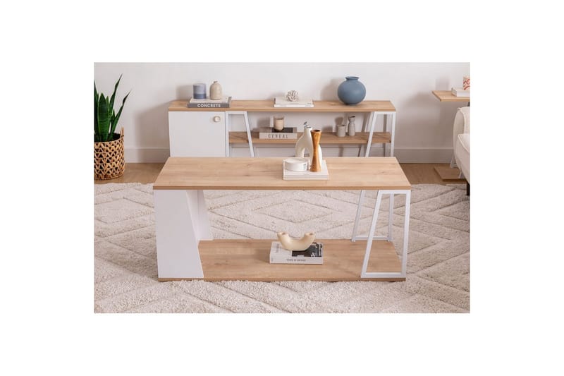 Zeric Stuebord 120 cm - Blå/Hvit - Møbler - Bord - Sofabord