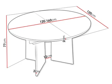 Zeyrin Uttrekkbart Rundt Spisebord 120–160 cm i Tre med Eketrelook - Brun - Møbler - Bord - Spisebord & kjøkkenbord