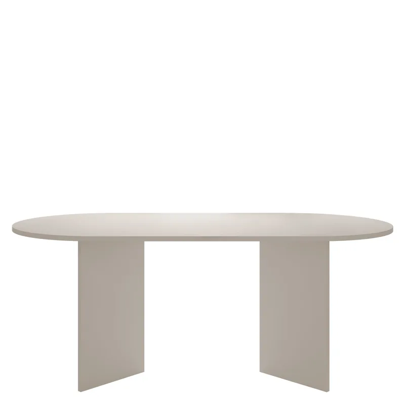 Zyleron Spisebord ovalt 185 cm - Beige - Møbler - Bord - Spisebord & kjøkkenbord