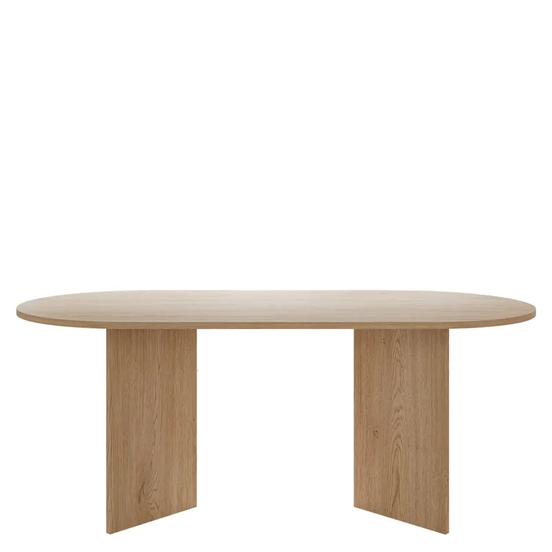 Zyleron Spisebord ovalt 185 cm - Lysebrun - Møbler - Bord - Spisebord & kjøkkenbord