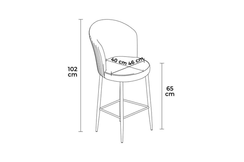 Cindrel Bargruppe 46 cm - Krem/Gull - Møbler - Stoler & lenestoler - Barstoler