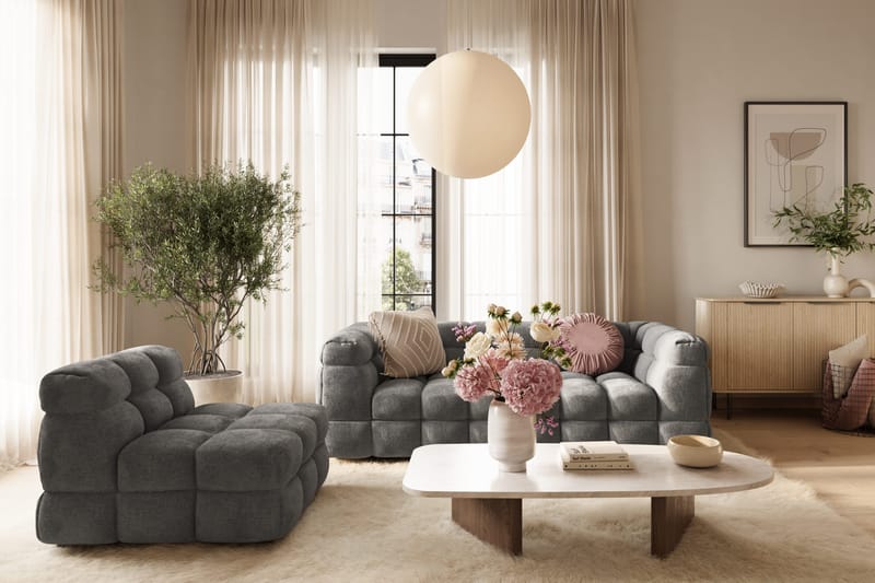 Elise Lenestol - Mørkegrå - Møbler - Stoler & lenestoler - Lenestoler - Lenestoler uten armlene