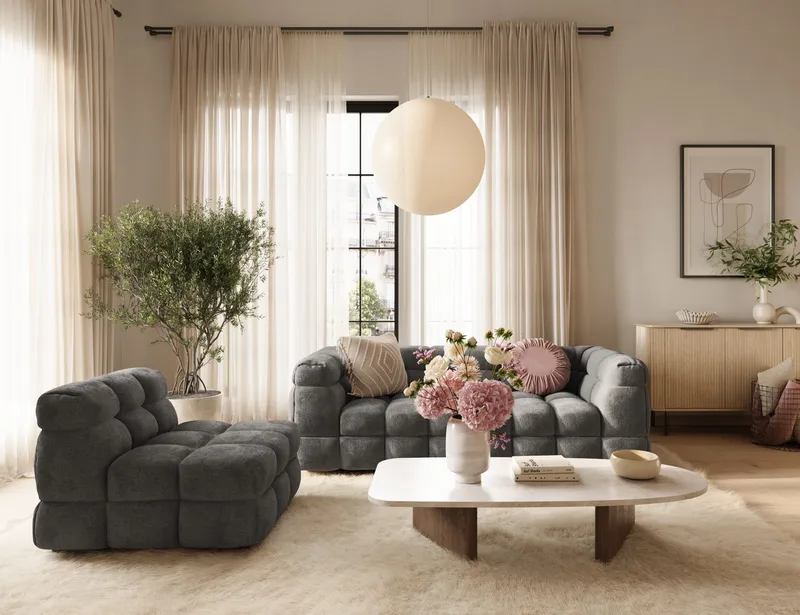 Elise Lenestol - Mørkegrå - Møbler - Stoler & lenestoler - Lenestoler - Lenestoler uten armlene