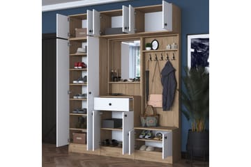 Honny Entrémøbelsett Brun/Hvit - Hanah Home - Møbler - Gangmøbler - Møbelsett til gang & entre