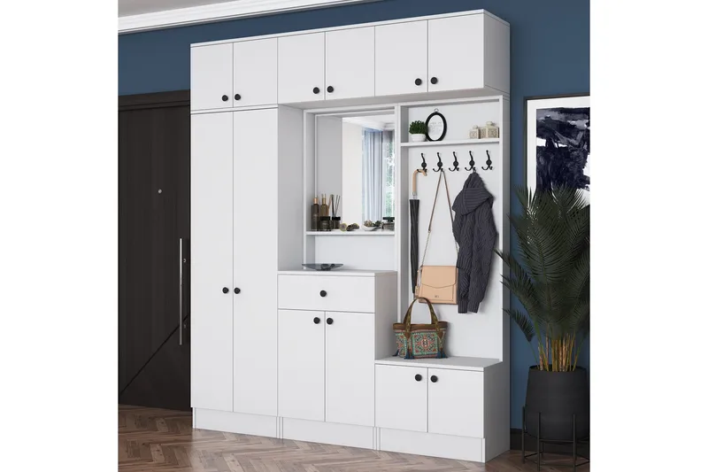 Honny Gangmøbelsett Hvit - Hanah Home - Møbler - Gangmøbler - Møbelsett til gang & entre