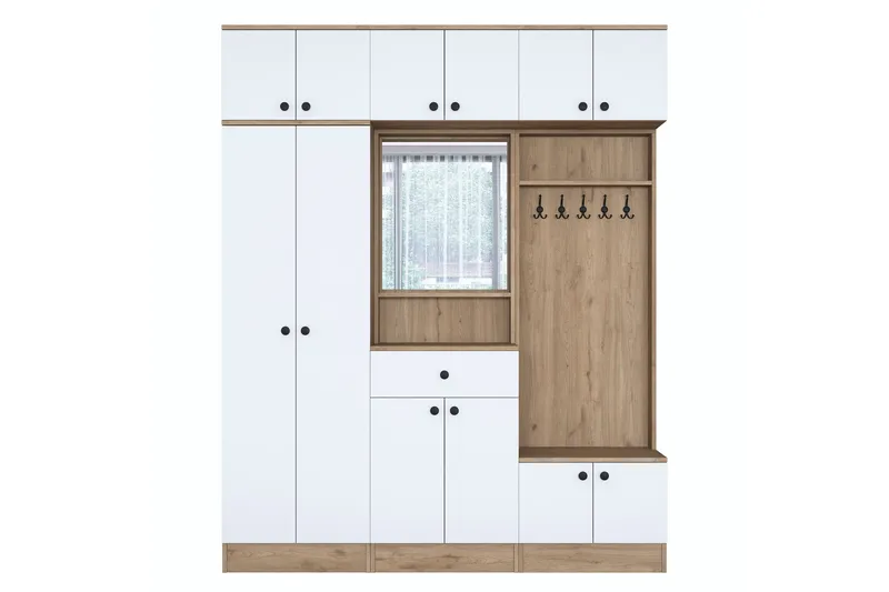 Honny Entrémøbelsett Brun/Hvit, Hanah Home