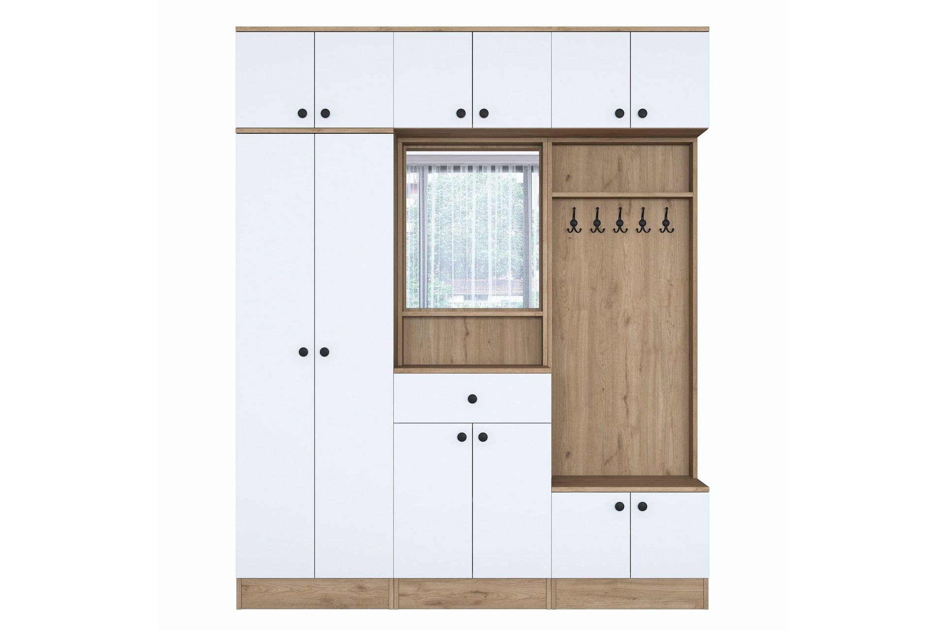 Honny Entrémøbelsett Brun/Hvit - Hanah Home