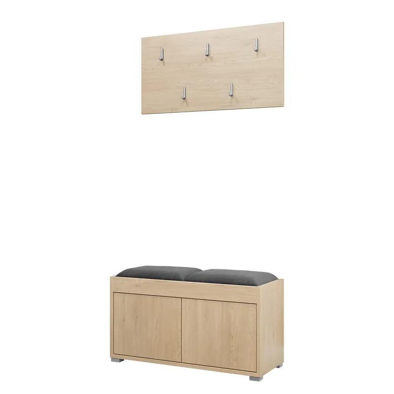 Agawal Hallmöbelset - Brun - Møbler - Gangmøbler - Møbelsett til gang & entre