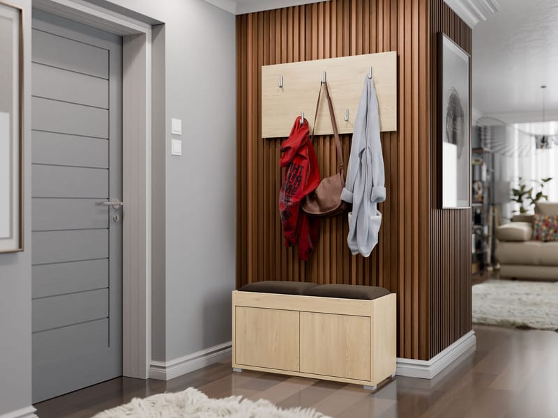 Agawal Hallmöbelset - Brun - Møbler - Gangmøbler - Møbelsett til gang & entre
