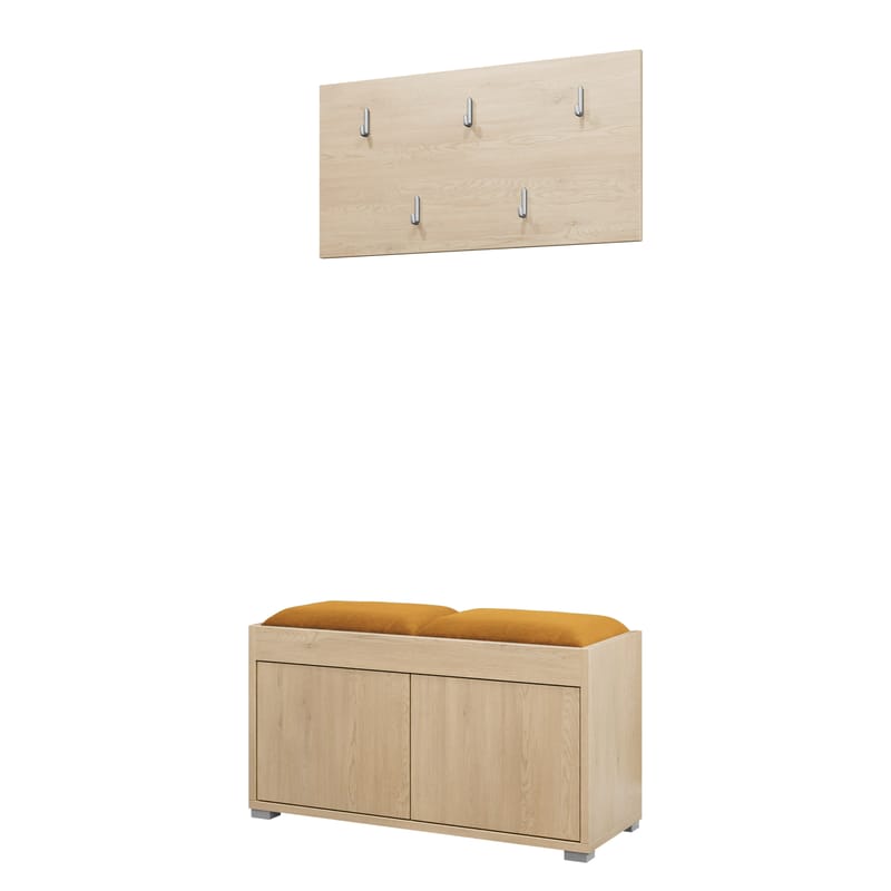 Agawal Hallmöbelset - Brun - Møbler - Gangmøbler - Møbelsett til gang & entre