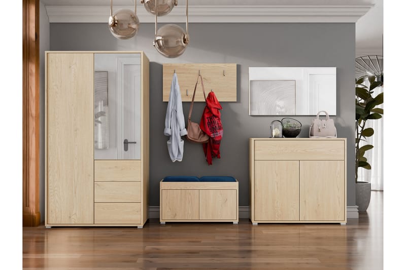 Agawal Hallmöbelset - Brun - Møbler - Gangmøbler - Møbelsett til gang & entre