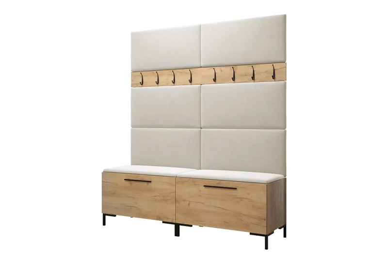 Ahsamin Hall Møbelsett - Hvit - Møbler - Gangmøbler - Møbelsett til gang & entre