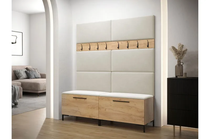 Ahsamin Hall Møbelsett - Hvit - Møbler - Gangmøbler - Møbelsett til gang & entre