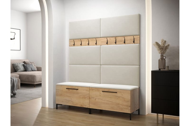 Ahsamin Hall Møbelsett - Hvit - Møbler - Gangmøbler - Møbelsett til gang & entre