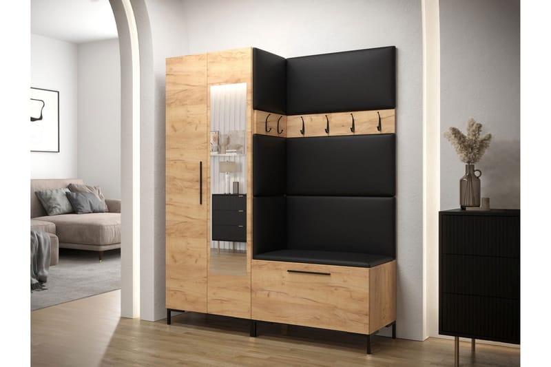 Ahsamin Hall Møbelsett - Oransje - Møbler - Gangmøbler - Møbelsett til gang & entre