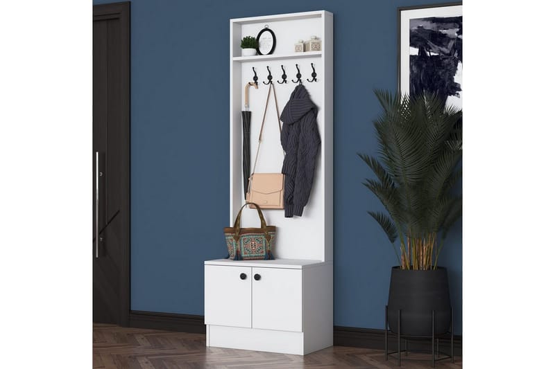 Alvric Entrémøbelsett - Hvit - Møbler - Gangmøbler - Møbelsett til gang & entre