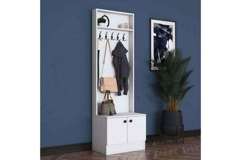 Alvric Entrémøbelsett - Hvit - Møbler - Gangmøbler - Møbelsett til gang & entre