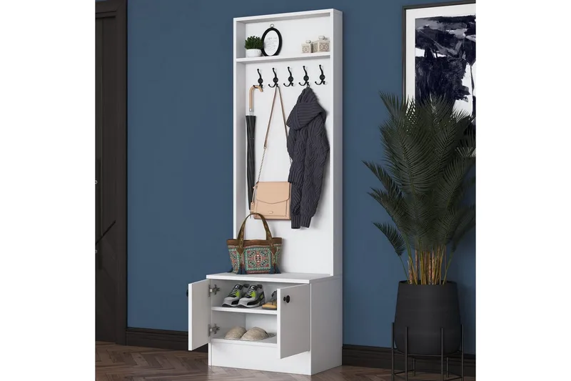 Alvric Entrémøbelsett - Hvit - Møbler - Gangmøbler - Møbelsett til gang & entre