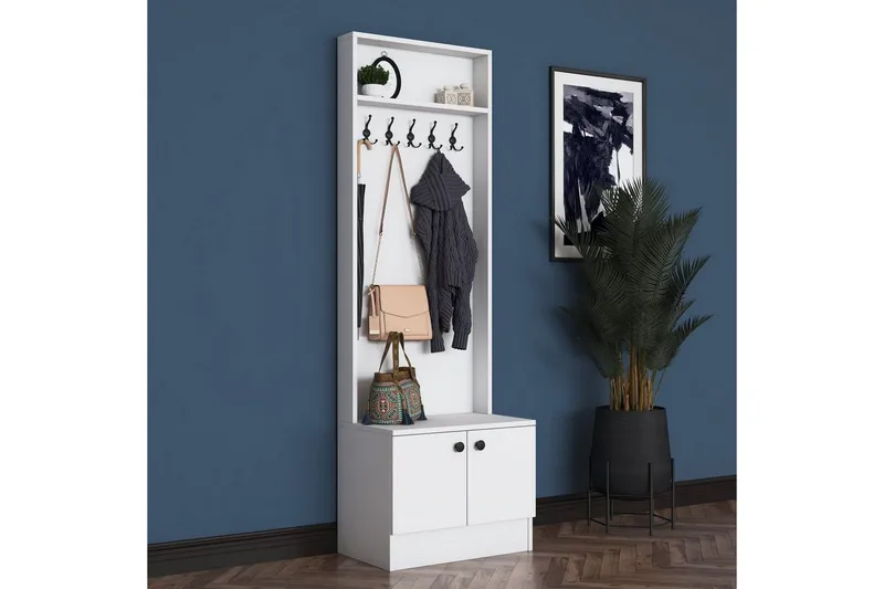 Alvric Entrémøbelsett - Hvit - Møbler - Gangmøbler - Møbelsett til gang & entre