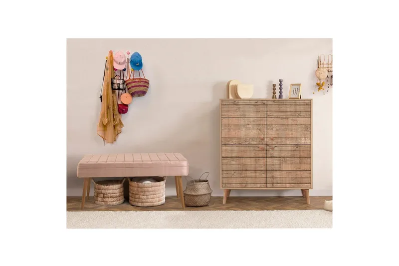 Anaya Entrémøbelsett - Stein - Møbler - Stoler & lenestoler - Benk - Skohylle med benk