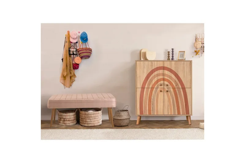 Anaya Entrémøbelsett - Stein - Møbler - Stoler & lenestoler - Benk - Skohylle med benk