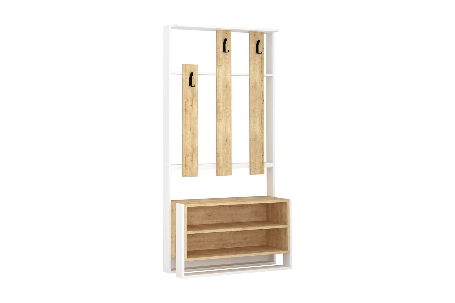 Bodsjö Klesskap 90 cm - Hvit/Brun