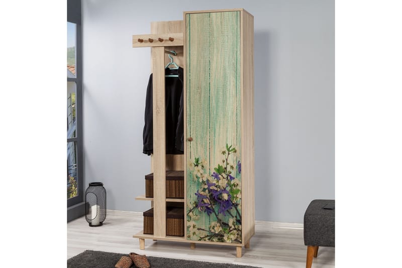 Brokind Klesskap 90 cm - Brun - Møbler - Gangmøbler - Møbelsett til gang & entre